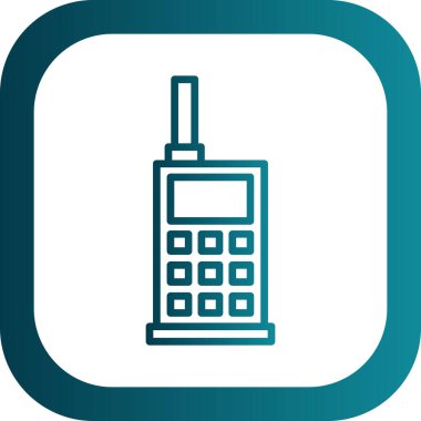 walkie talkie simgesi, vektör illüstrasyonu basit tasarım