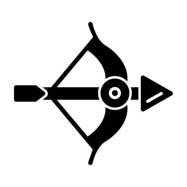 Okçuluk simgesi. Web simgesi basit illüstrasyon