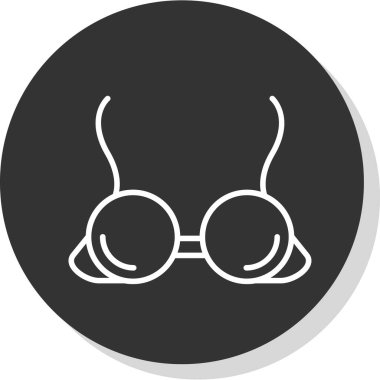 lingerine sembolü, sütyen simgesi, vektör çizimi 