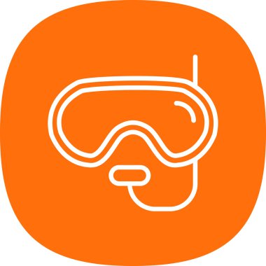 Bir kayak simgesinin vektör illüstrasyonu