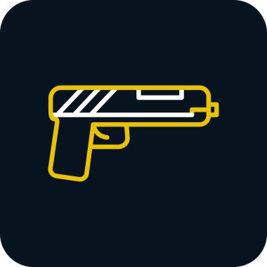 silah simgesi, vektör illüstrasyonu basit tasarım