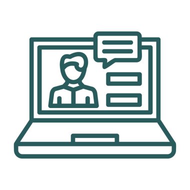 çevrimiçi web simgesi basit illüstrasyon