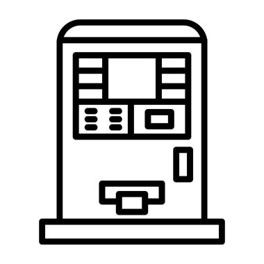 atm makine simgesi, vektör illüstrasyonu basit tasarım