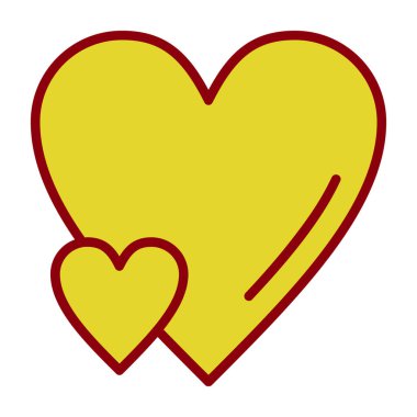 Kalp simgesi, vektör illüstrasyonu basit tasarım