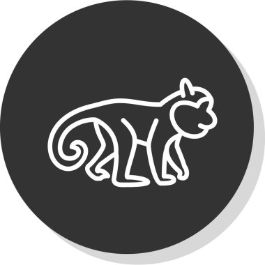 Maymun. Web simgesi basit illüstrasyon