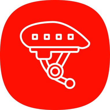Bisiklet kask simge vektör çizim