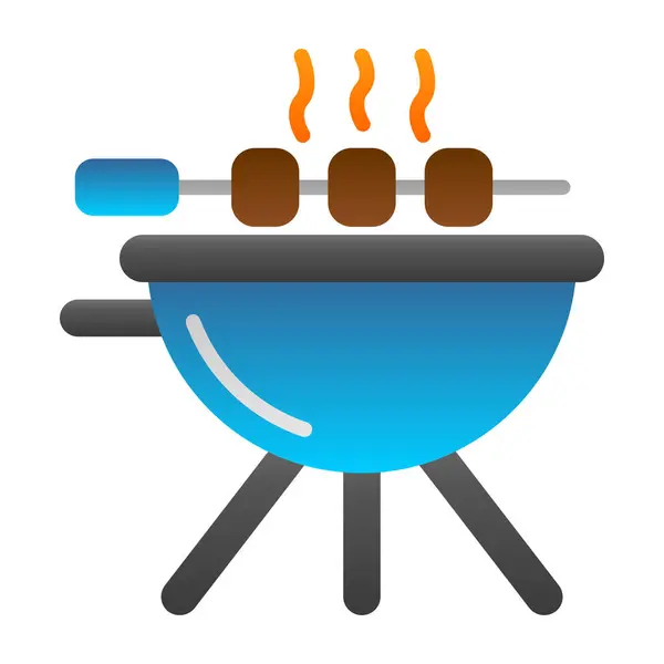 Barbekü. Web simgesi basit illüstrasyon