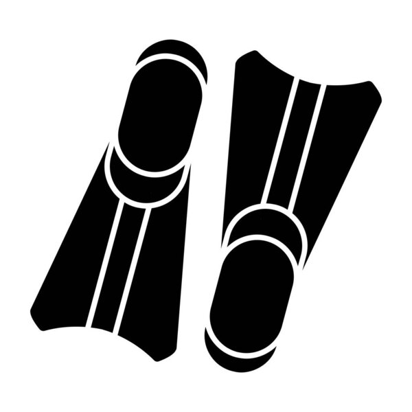 Two flippers icon, vector illustration