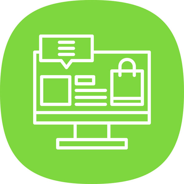 online shopping icon, vector illustration