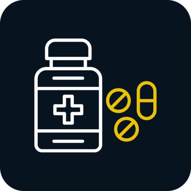 uyuşturucu ve tıbbi ikon vektör illüstrasyonu