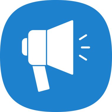 megafon simgesi, basit tasarım vektör çizimi