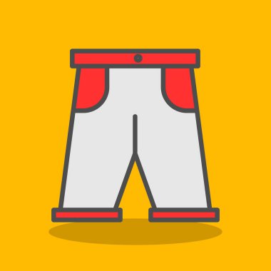 Kısa düz simge, vektör illüstrasyonu basit tasarım