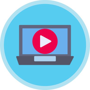 Oynayın. Web simgesi basit illüstrasyon