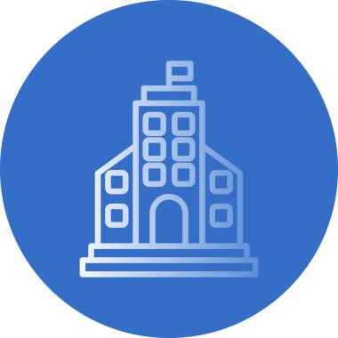 bina simgesi, basit vektör illüstrasyonu