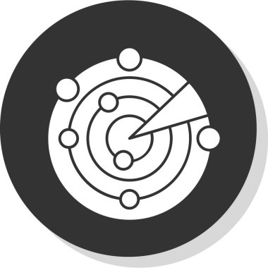 Radar modern simgesinin vektör illüstrasyonu              