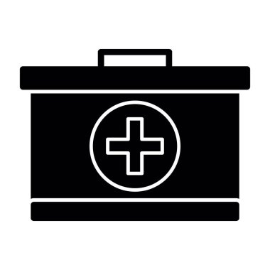 ilk yardım kiti vektör simgesi 