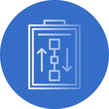 Çalışma Akımı web simgesi basit illüstrasyon 