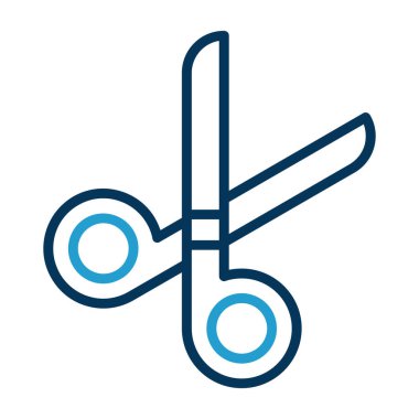 Makas simgesi, vektör illüstrasyonu 