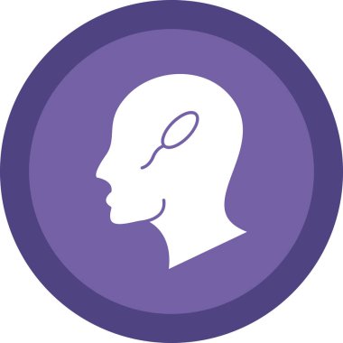 kadın baş simgesi, vektör illüstrasyonu