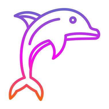 balık simgesi vektör illüstrasyonu