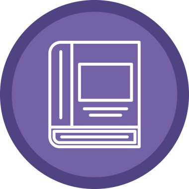 Kitap satırı simgesi, vektör çizim 