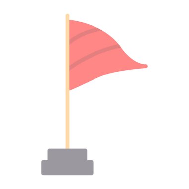 Rüzgar bayrağı düz simgesinin vektör illüstrasyonu