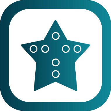 düz yıldız simgesi vektör çizim