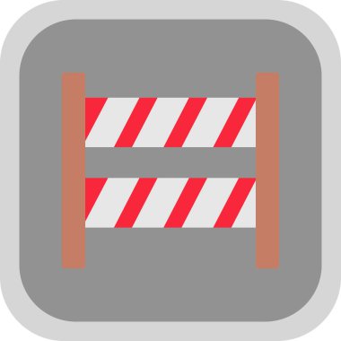 bariyer simgesi basit illüstrasyon