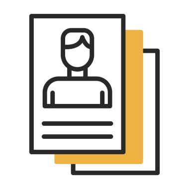 ID kart simgesi vektör illüstrasyonu