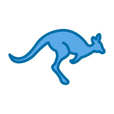 Kanguru simgesi, Avustralya 'nın sembolü, basit stil. 