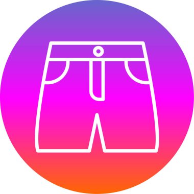 Renkli Şort simgesi, vektör illüstrasyonu basit tasarım