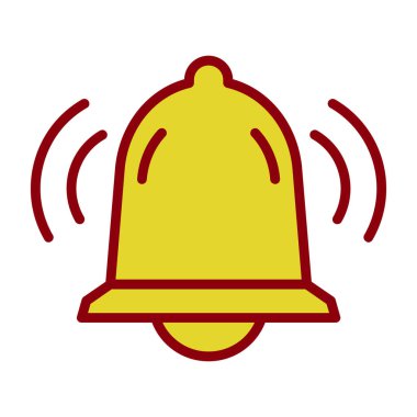 Bir çan simgesinin vektör illüstrasyonu  