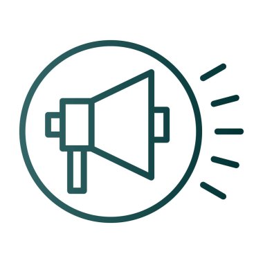 megafon simgesi, kampanya konsepti vektör illüstrasyonu