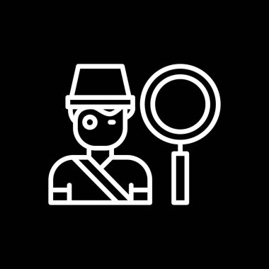 Dedektif ikon, vektör çizimi