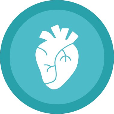 İnsan kalbi simgesi, vektör illüstrasyonu basit tasarım