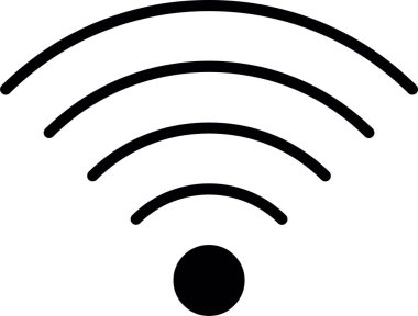 kablosuz simge, kablosuz ağ sembolü, vektör illüstrasyonu 