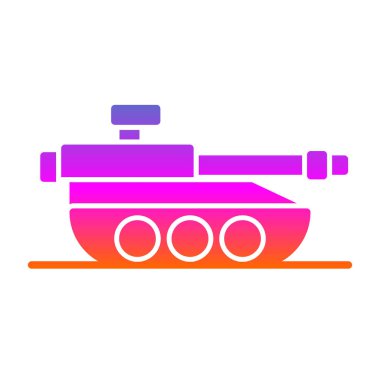 Tank simgesi, vektör illüstrasyonu basit tasarım