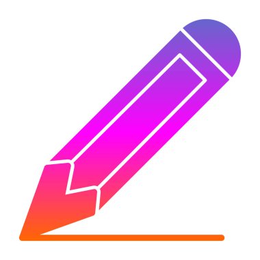 Kalem düz simge. Web vektörü basit illüstrasyon