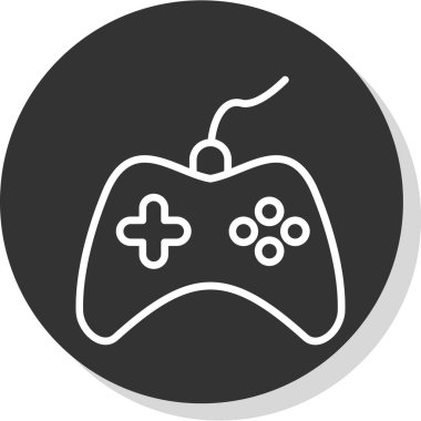 Oyun kontrolörü. Web simgesi basit illüstrasyon