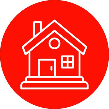 Ev vektör tasarımı. Ev düz simgesi 