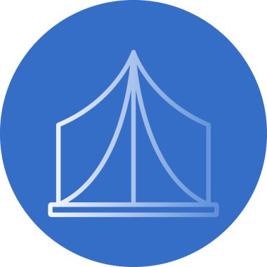 çadır simgesi, vektör çizimi 