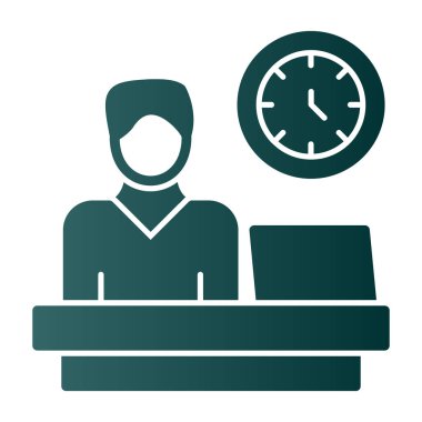 Ofis ve iş simgelerinin vektör illüstrasyonu