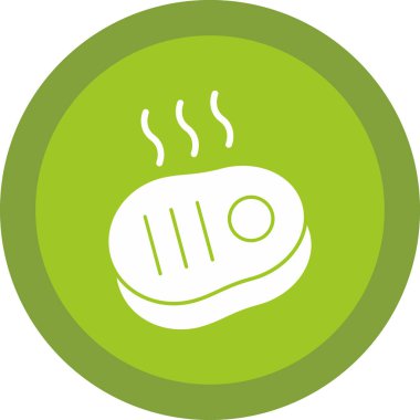 Biftek ikonunun vektör çizimi 