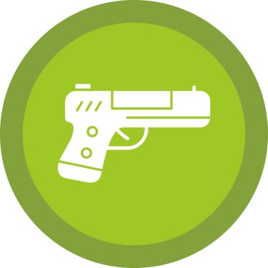 silah vektörü düz renk simgesi