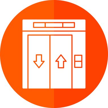 Asansör. Web simgesi basit illüstrasyon             