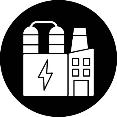 Fabrika ikonu. vektör illüstrasyonu