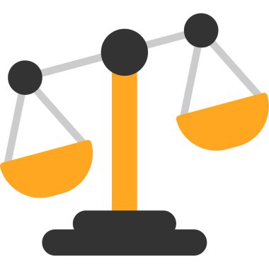 Adalet Ölçekleri simgesi web basit illüstrasyon