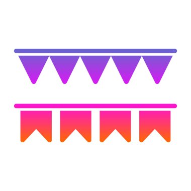 Dekoratif bayrakların vektör çizimi