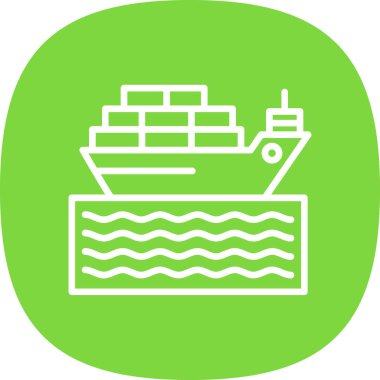 Kargo gemisi kutsal kişilerin resmi, vektör çizim