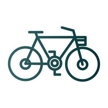 bisiklet düz simgesi, vektör illüstrasyonu